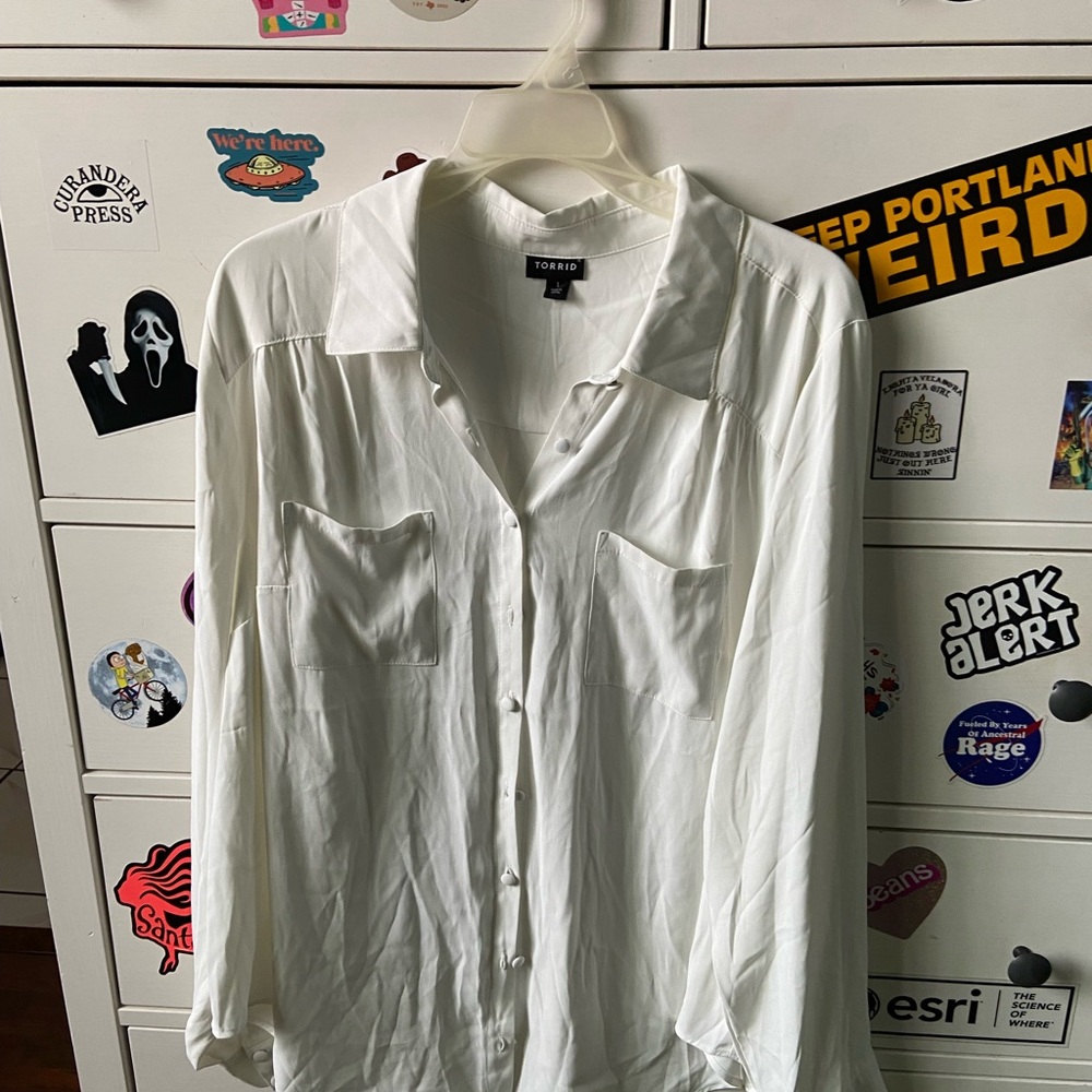 Torrid white button up
